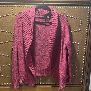 BDG Vibrant Pink Open-Front Cardigan